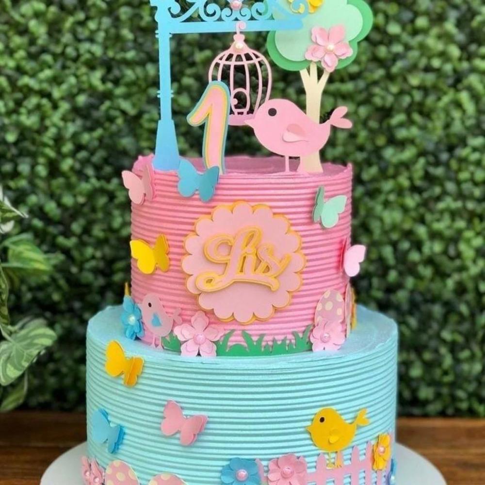 Arquivo de Corte Topo de Bolo - Jardim