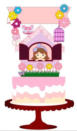 Arquivo de Corte Topo de Bolo - Jardim