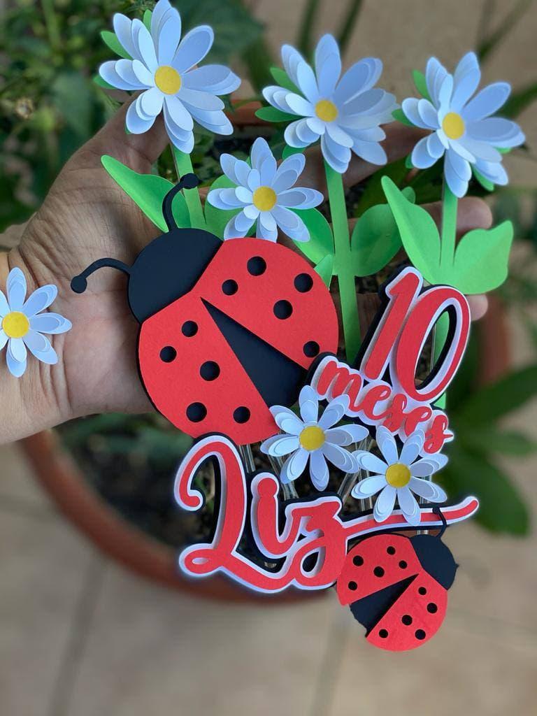 Arquivo de Corte Topo de Bolo - Joaninha