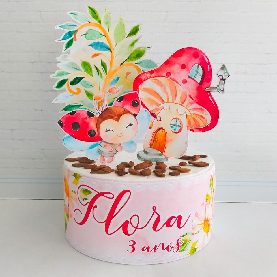 Arquivo de Corte Topo de Bolo - Joaninha