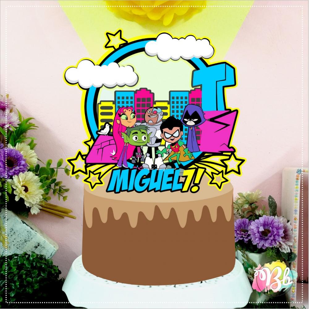 Arquivo de Corte Topo de Bolo - Jovens Titãs