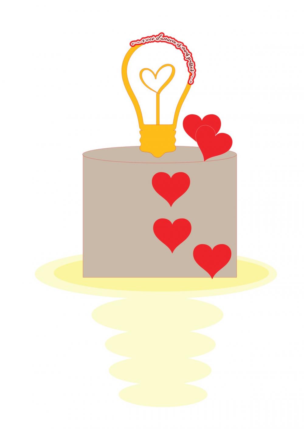 Arquivo de Corte Topo de Bolo - Lâmpada