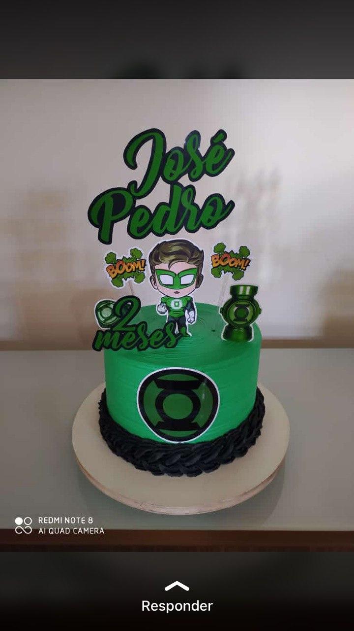 Arquivo de Corte Topo de Bolo - Lanterna Verde