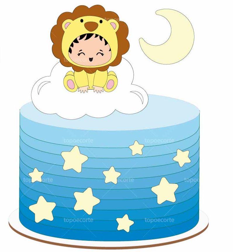 Arquivo de Corte Topo de Bolo - Leãozinho