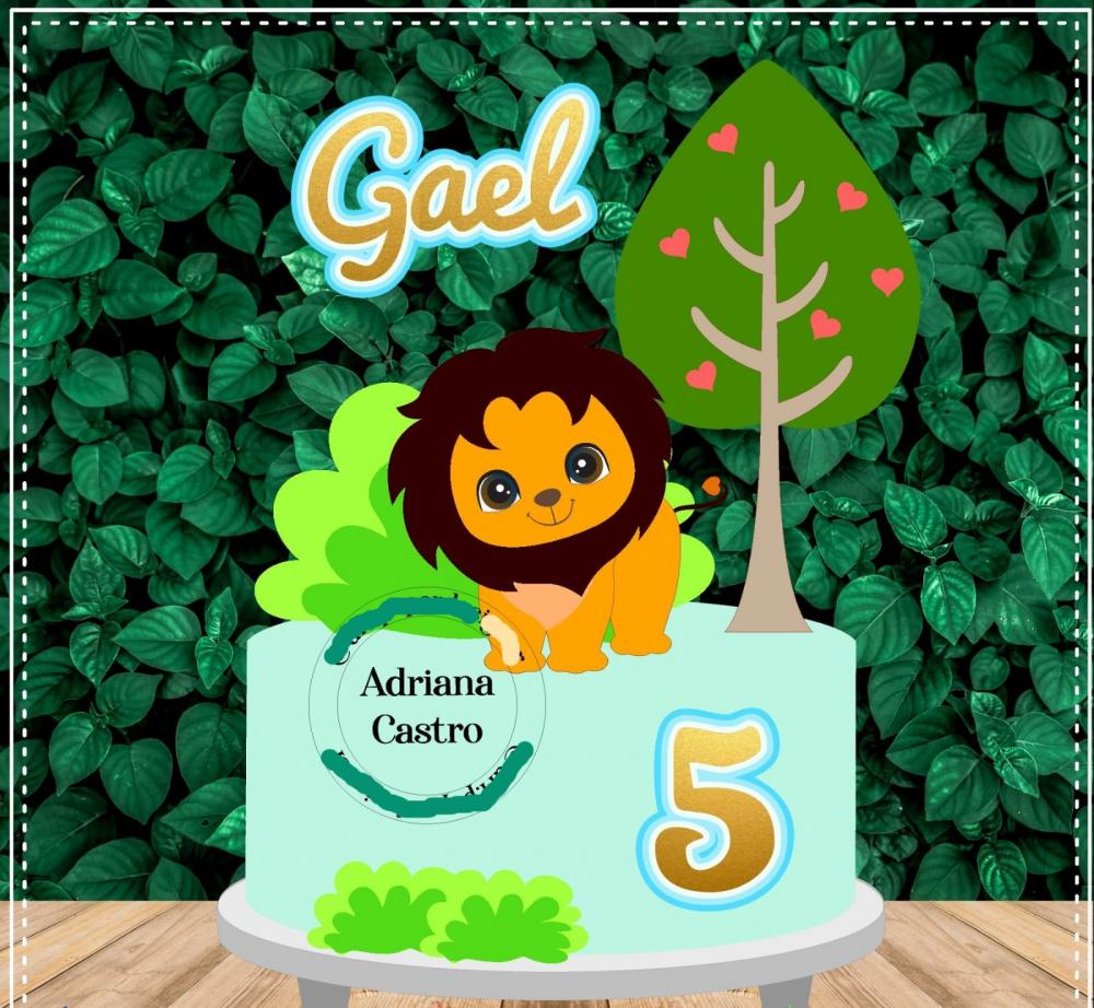 Arquivo de Corte Topo de Bolo - Leãozinho