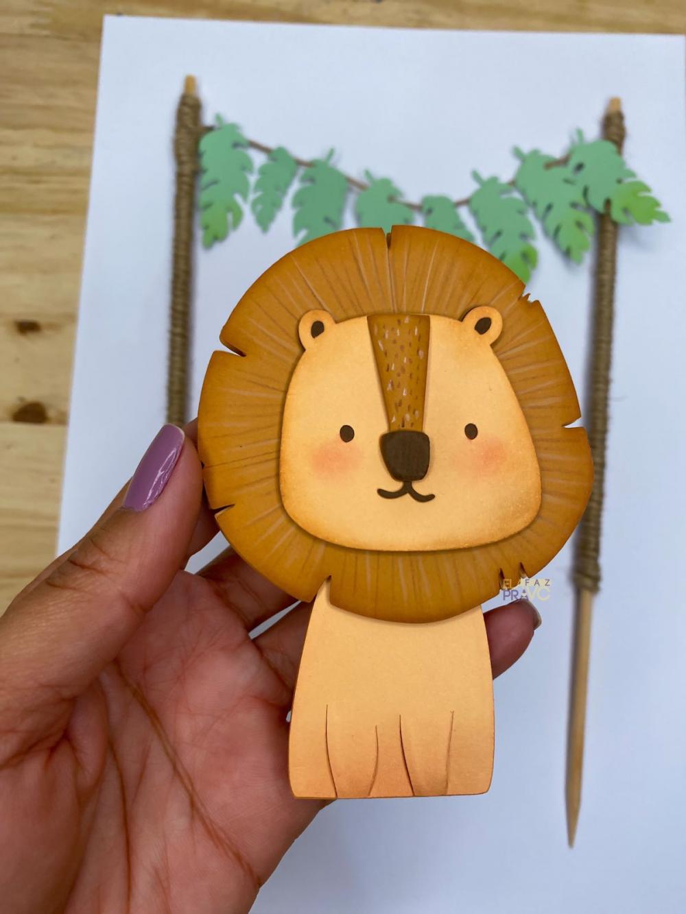 Arquivo de Corte Topo de Bolo - Leãozinho