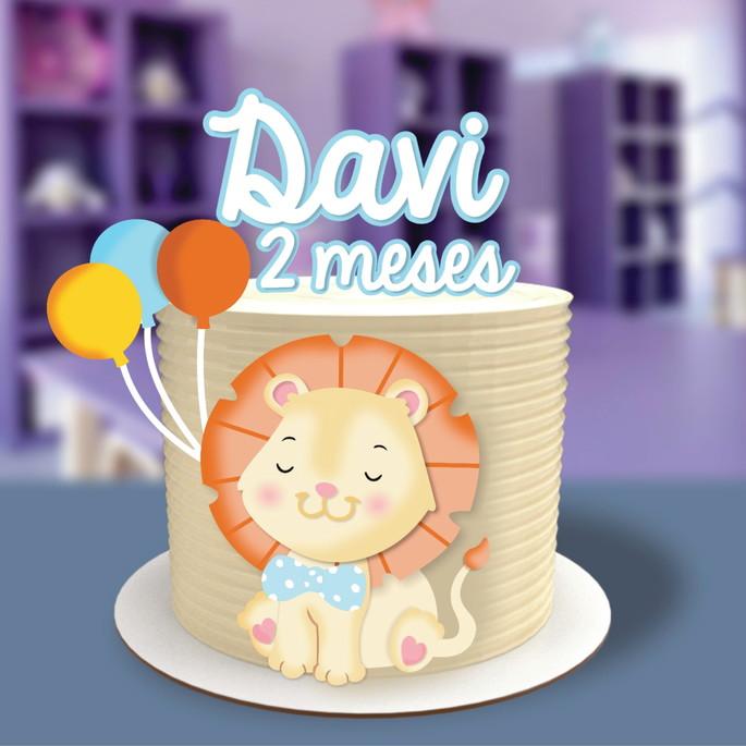 Arquivo de Corte Topo de Bolo - Leãozinho