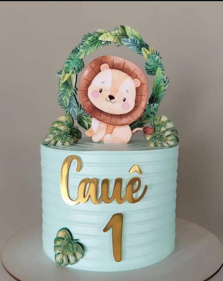 Arquivo de Corte Topo de Bolo - Leãozinho