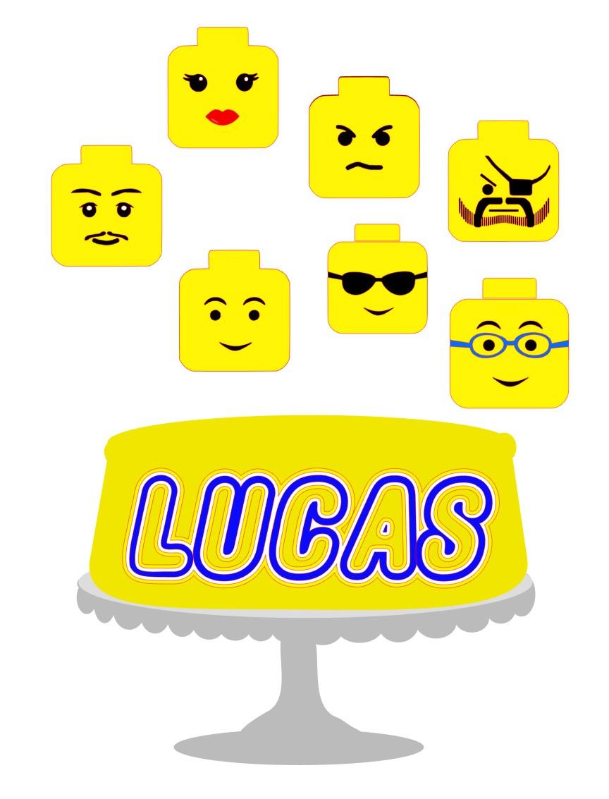 Arquivo de Corte Topo de Bolo - Lego