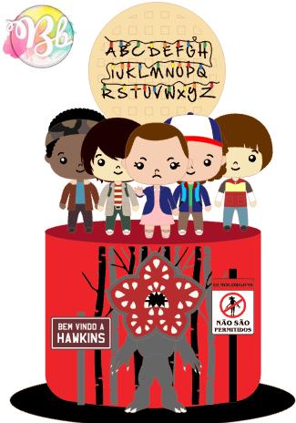 Arquivo de Corte Topo de Bolo - Stranger Things