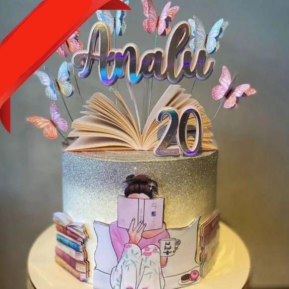 Arquivo de Corte Topo de Bolo - Livros / Leitor