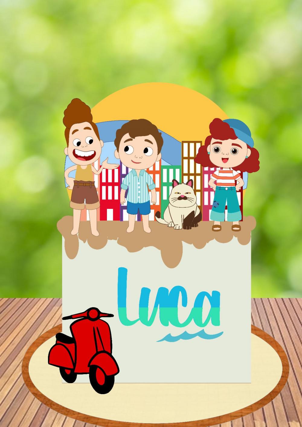 Arquivo de Corte Topo de Bolo - Luca