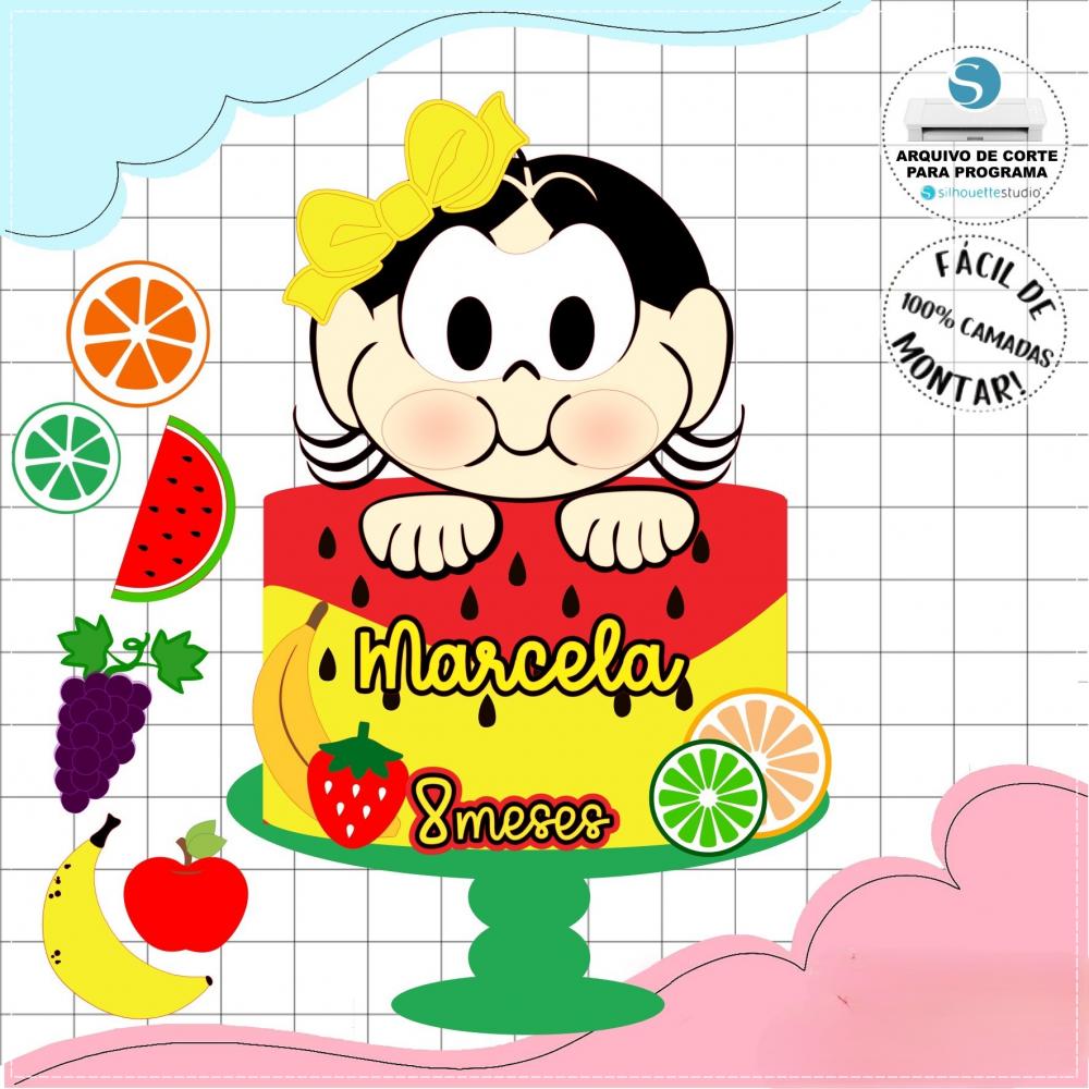 Arquivo de Corte Topo de Bolo - Magali