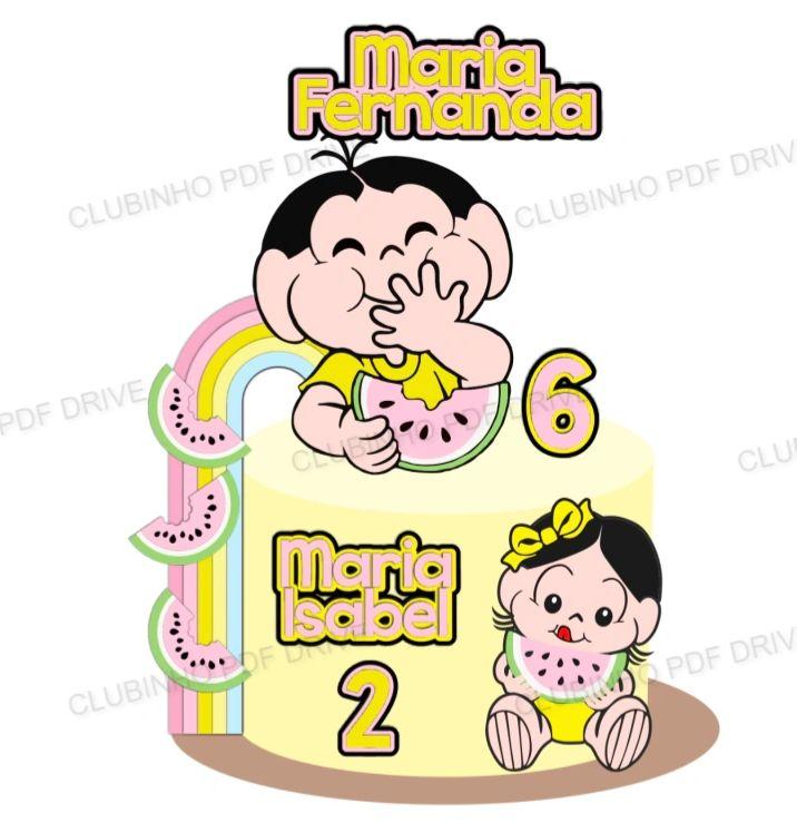 Arquivo de Corte Topo de Bolo - Magali