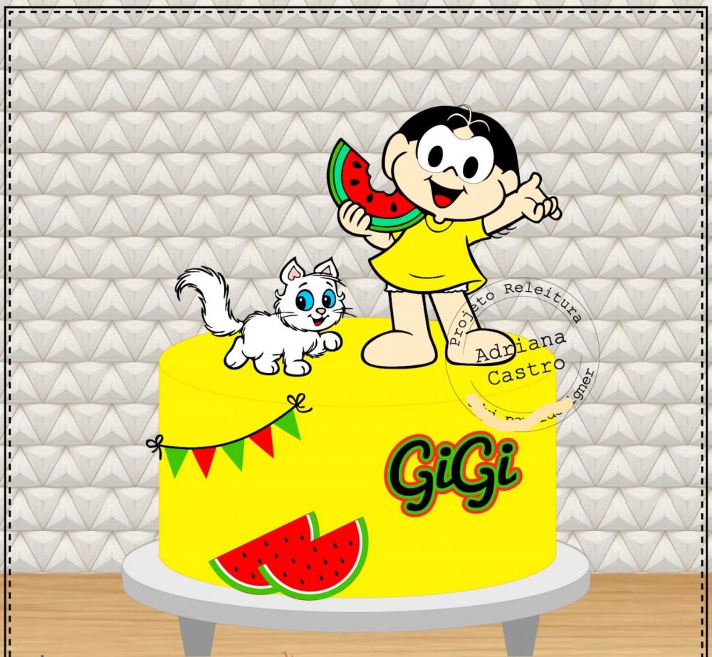 Arquivo de Corte Topo de Bolo - Magali