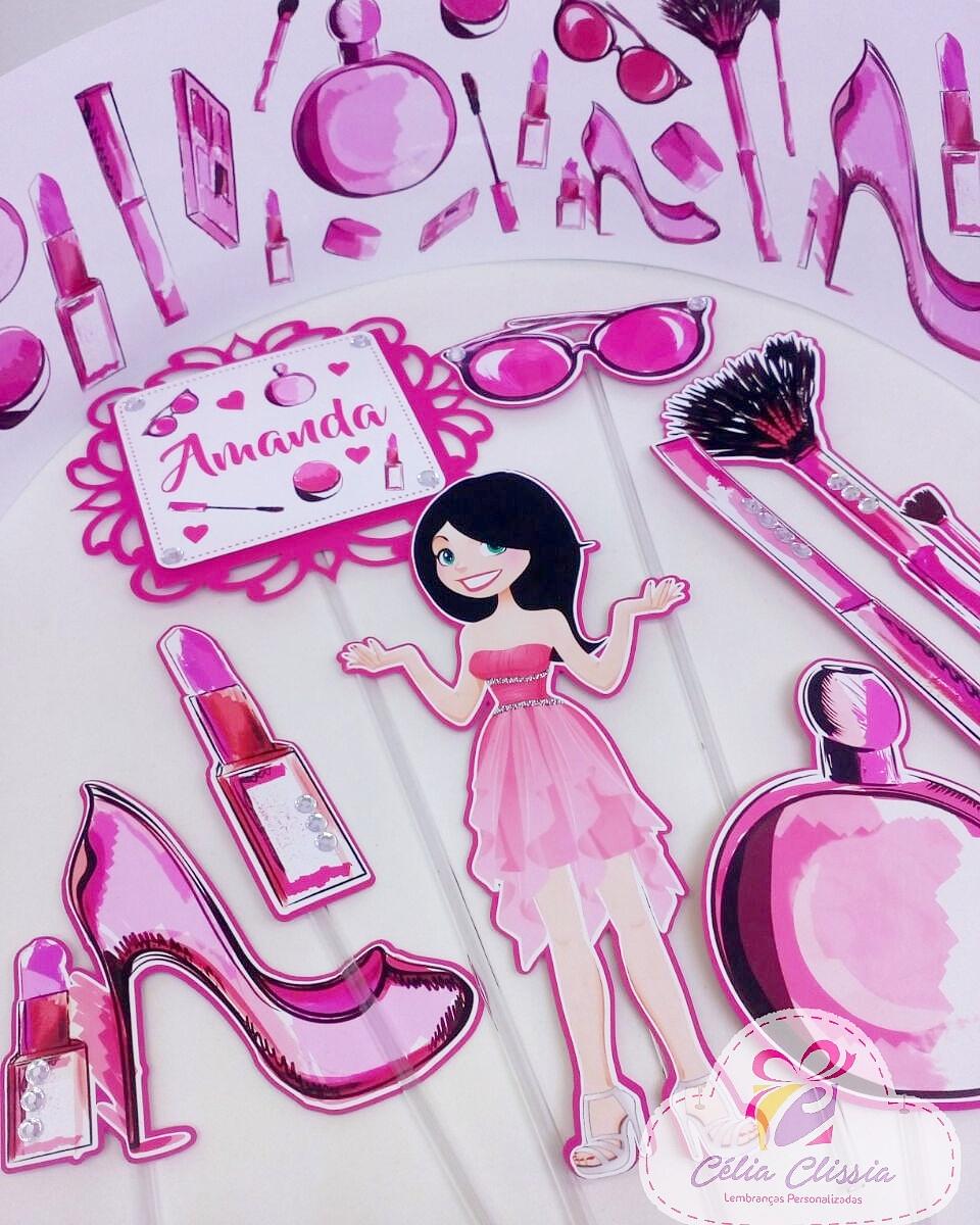 Arquivo de Corte Topo de Bolo - Maquiagem / Make