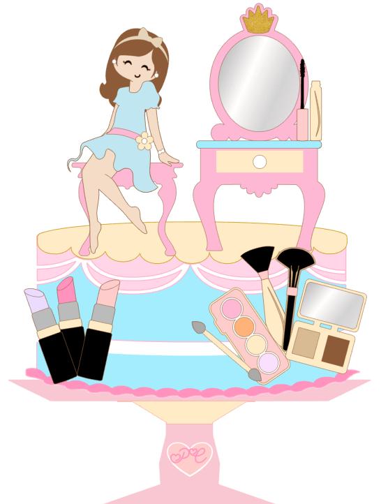 Arquivo de Corte Topo de Bolo - Maquiagem / Make