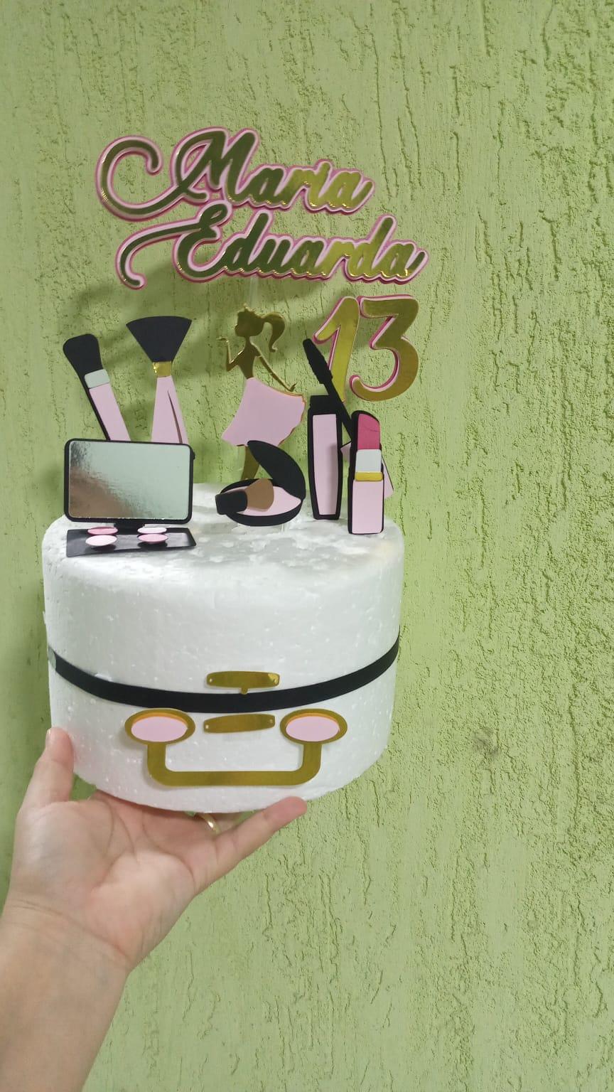 Arquivo de Corte Topo de Bolo - Maquiagem / Make