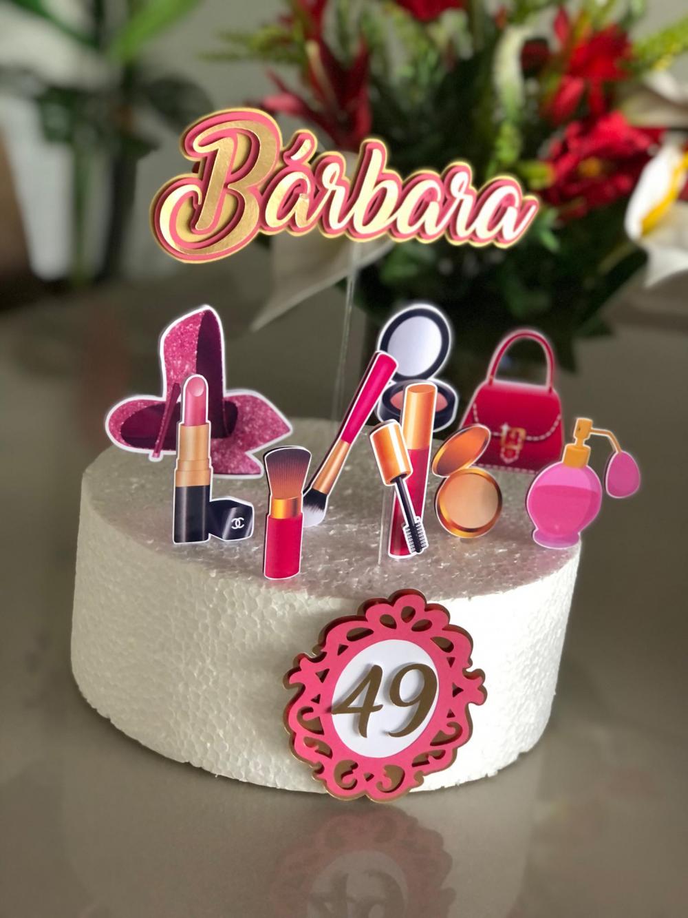 Arquivo de Corte Topo de Bolo - Maquiagem / Make