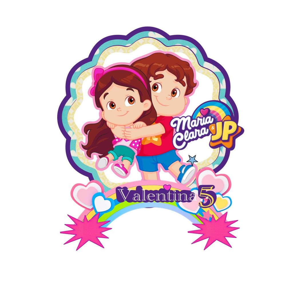 Arquivo de Corte Topo de Bolo - Maria Clara e JP