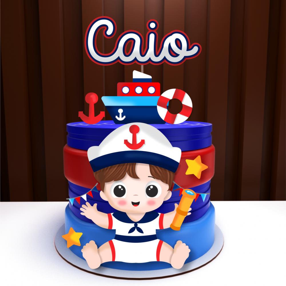 Arquivo de Corte Topo de Bolo - Marinheiro