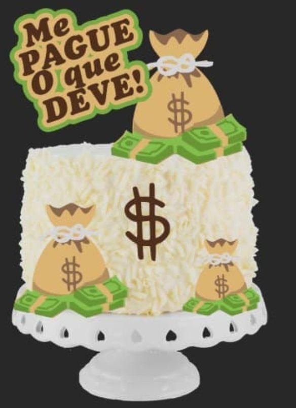 Arquivo de Corte Topo de Bolo - Me Pague / Divida