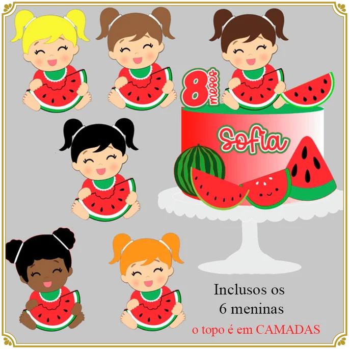 Arquivo de Corte Topo de Bolo - Melancia