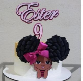 Arquivo de Corte Topo de Bolo - Menina