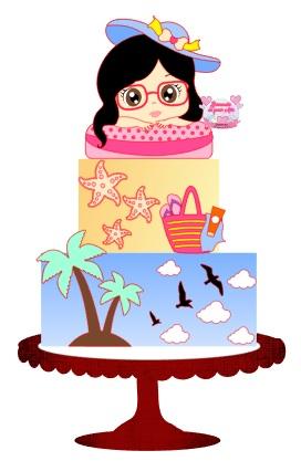 Arquivo de Corte Topo de Bolo - Menina