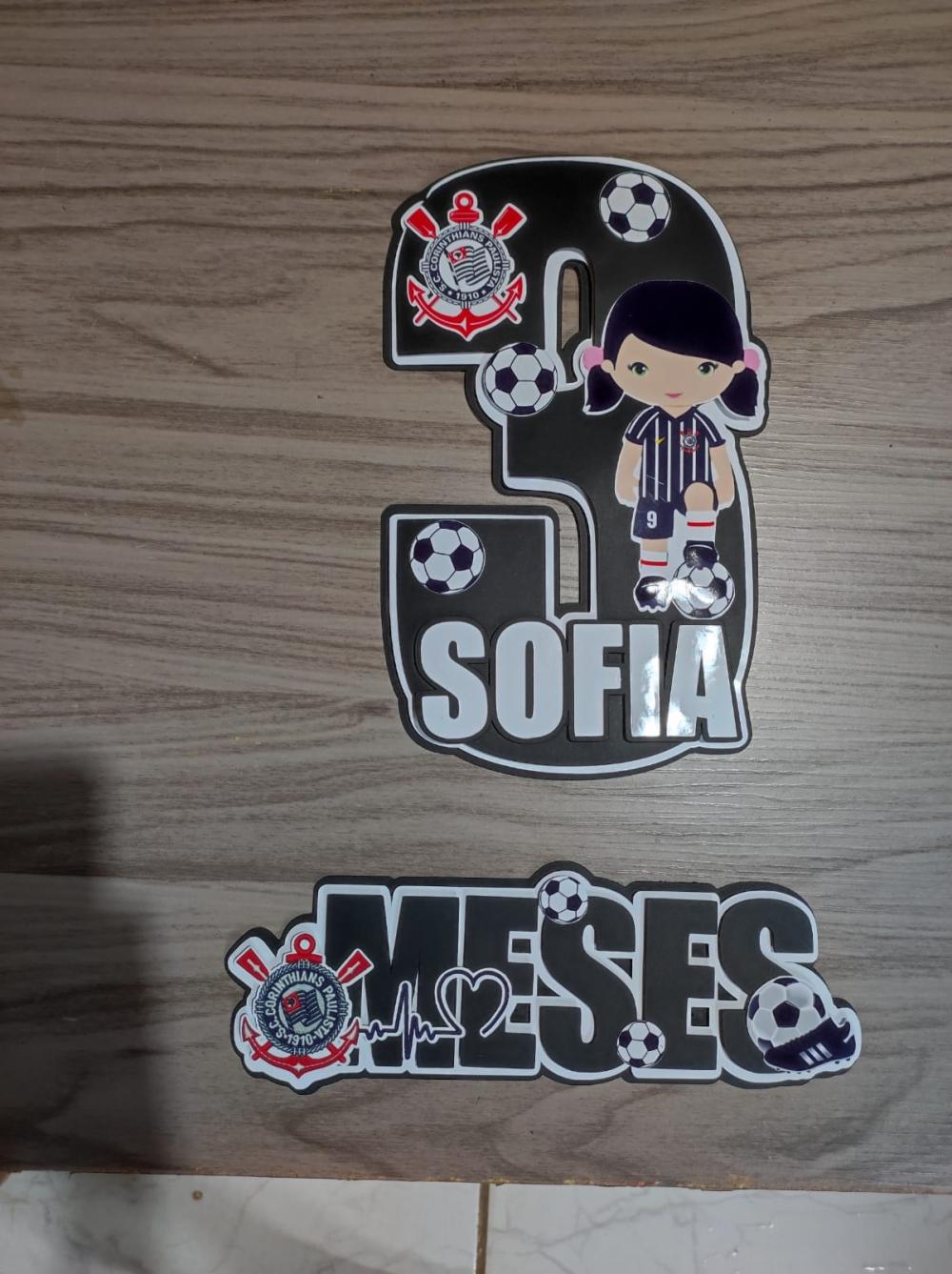 Arquivo de Corte Topo de Bolo - Mesversário Corinthias