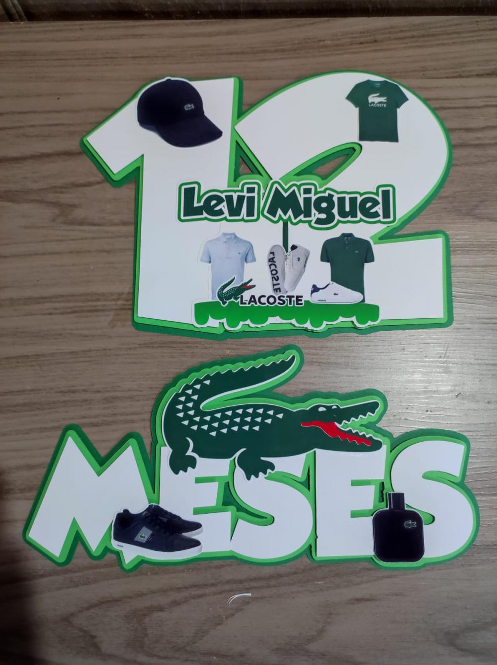 Arquivo de Corte Topo de Bolo - Mesversário Lacoste