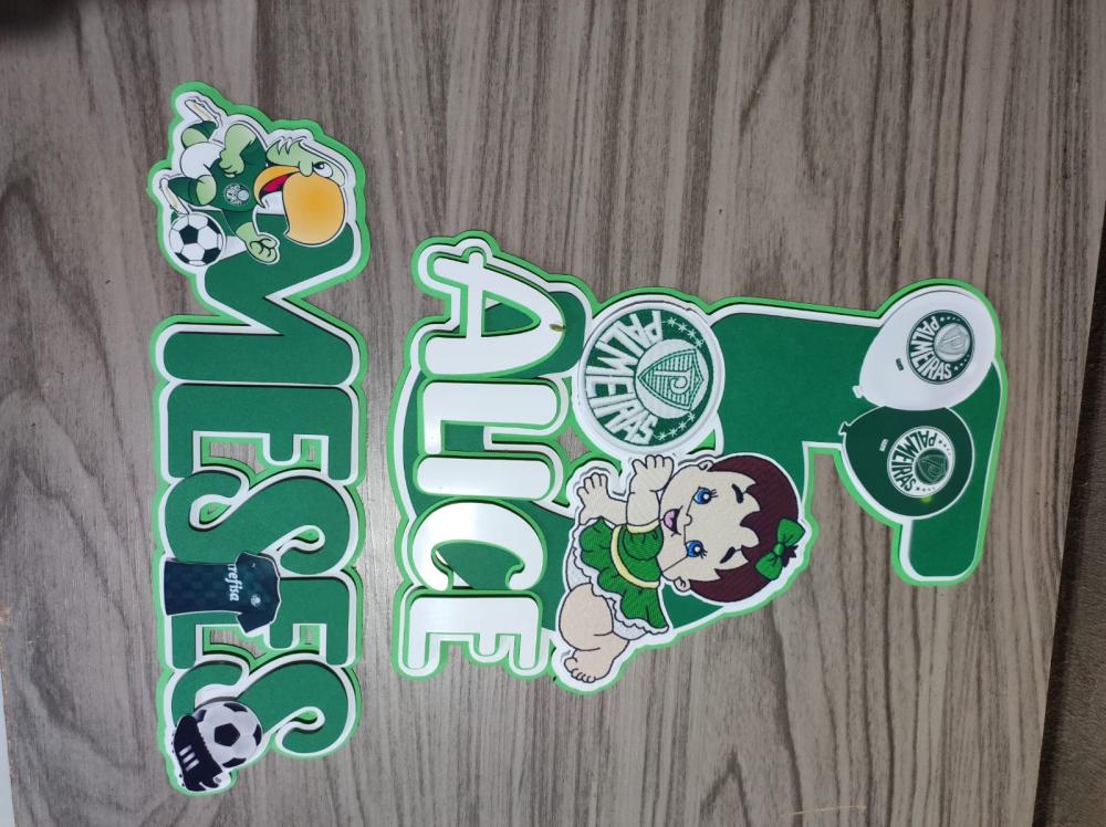 Arquivo de Corte Topo de Bolo - Mesversário Palmeiras