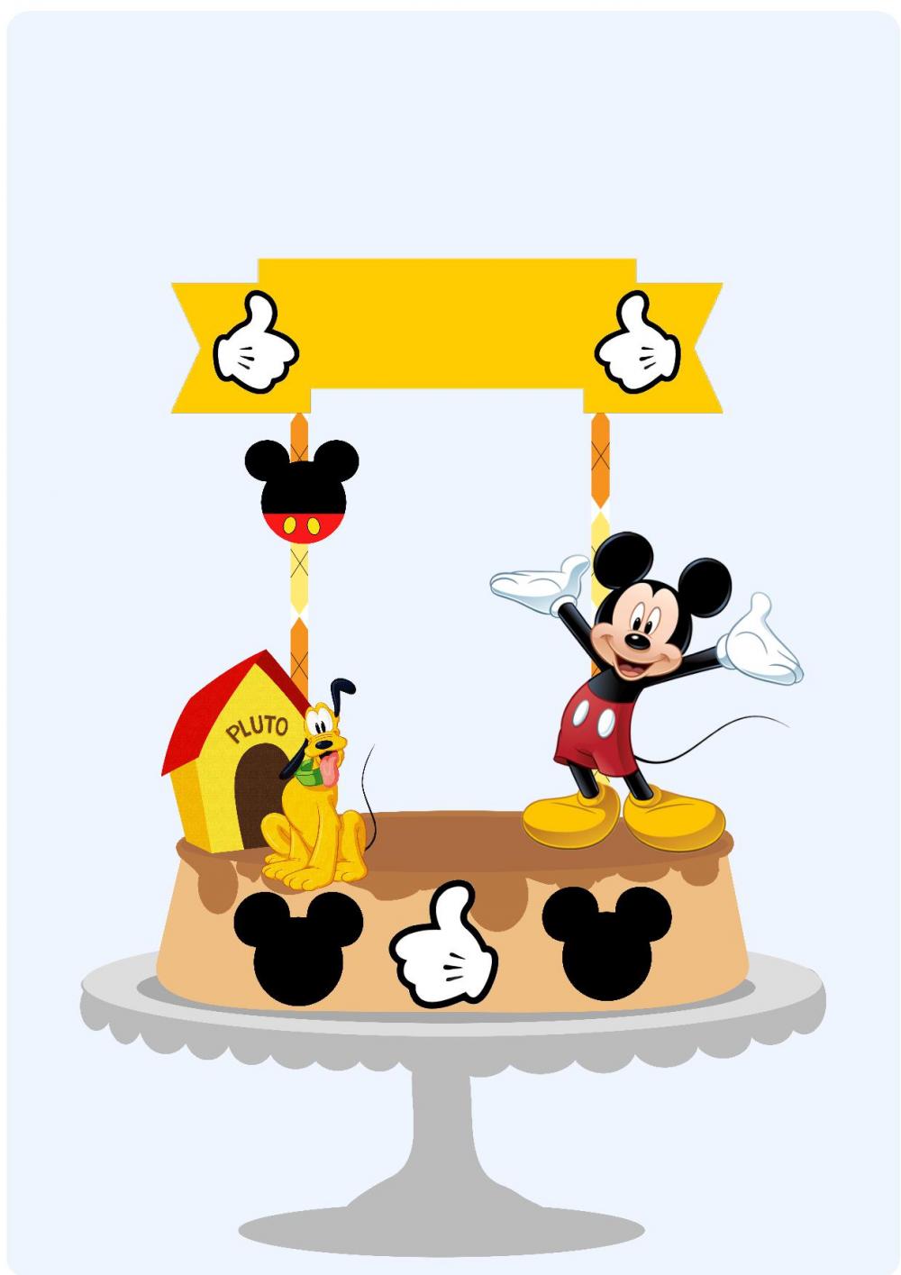 Arquivo de Corte Topo de Bolo - Mickey e sua turma