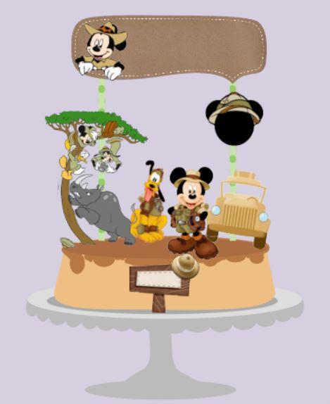 Arquivo de Corte Topo de Bolo - Mickey e sua turma