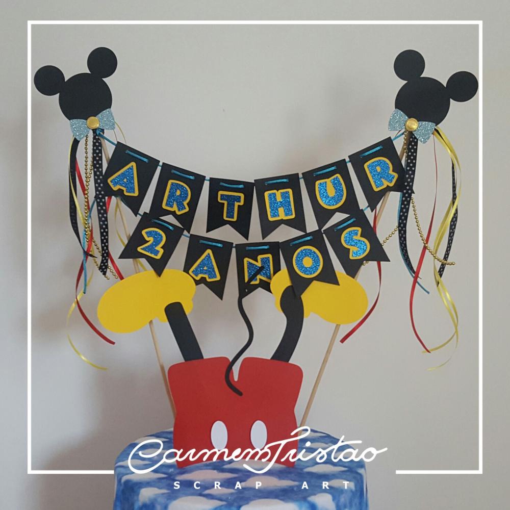 Arquivo de Corte Topo de Bolo - Mickey e sua turma
