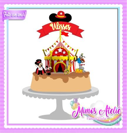 Arquivo de Corte Topo de Bolo - Mickey e sua turma