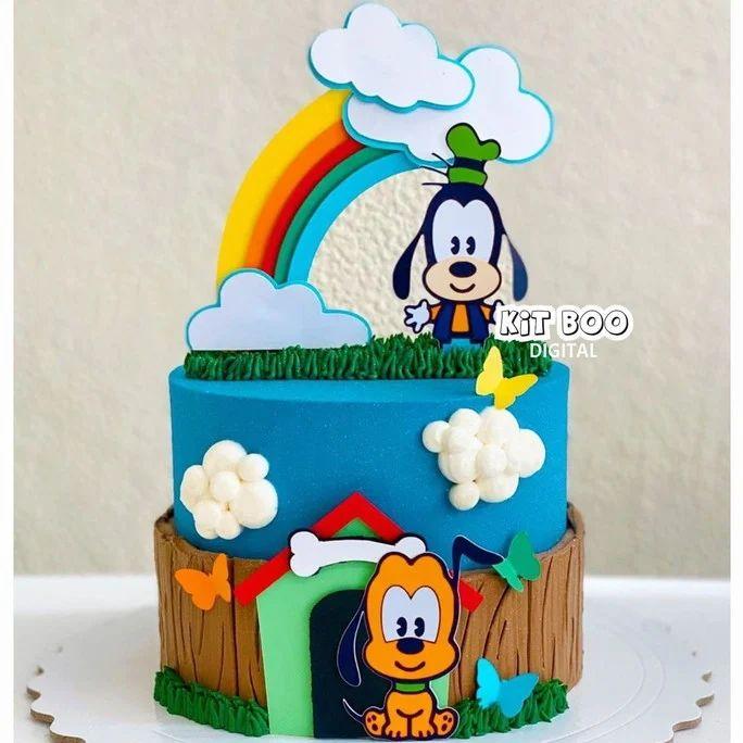 Arquivo de Corte Topo de Bolo - Mickey e sua turma