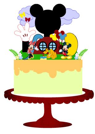 Arquivo de Corte Topo de Bolo - Mickey e sua turma