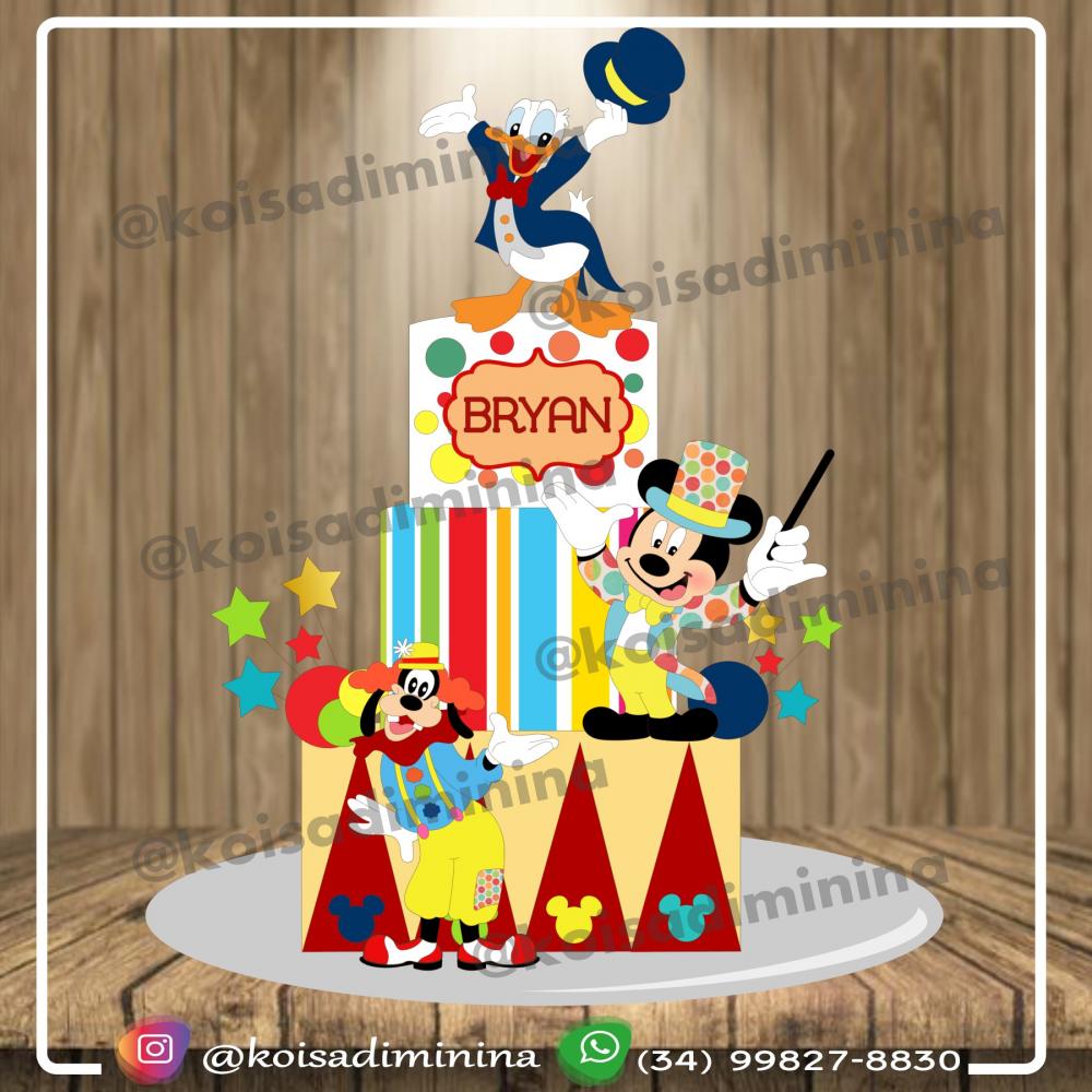 Arquivo de Corte Topo de Bolo - Mickey e sua turma