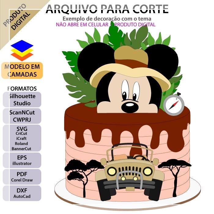 Arquivo de Corte Topo de Bolo - Mickey e sua turma