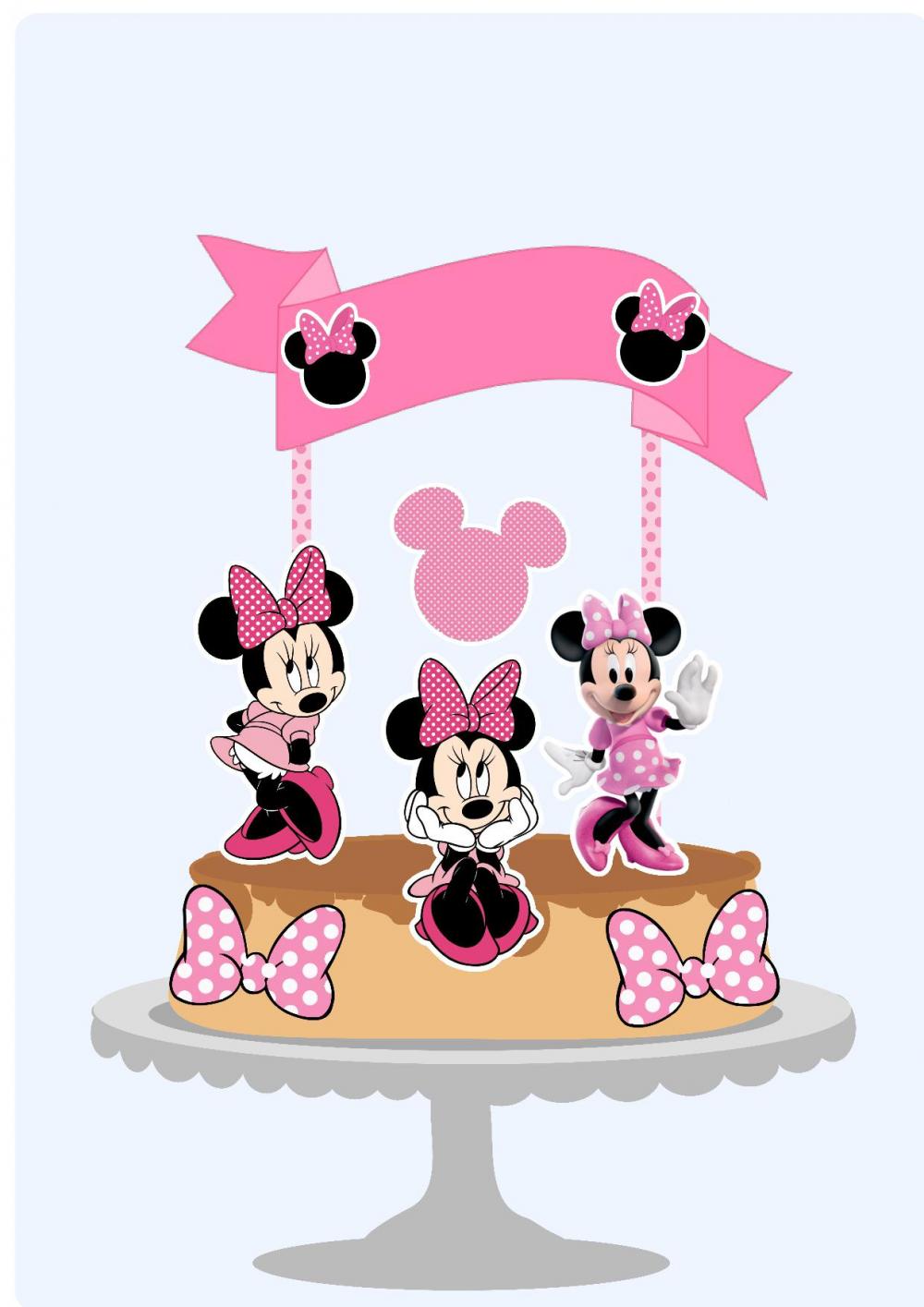 Arquivo de Corte Topo de Bolo - Minnie