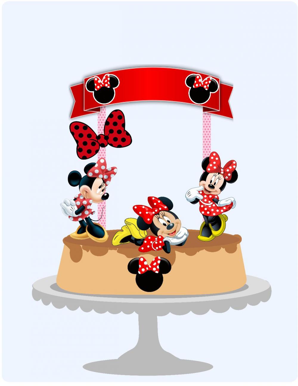 Arquivo de Corte Topo de Bolo - Minnie