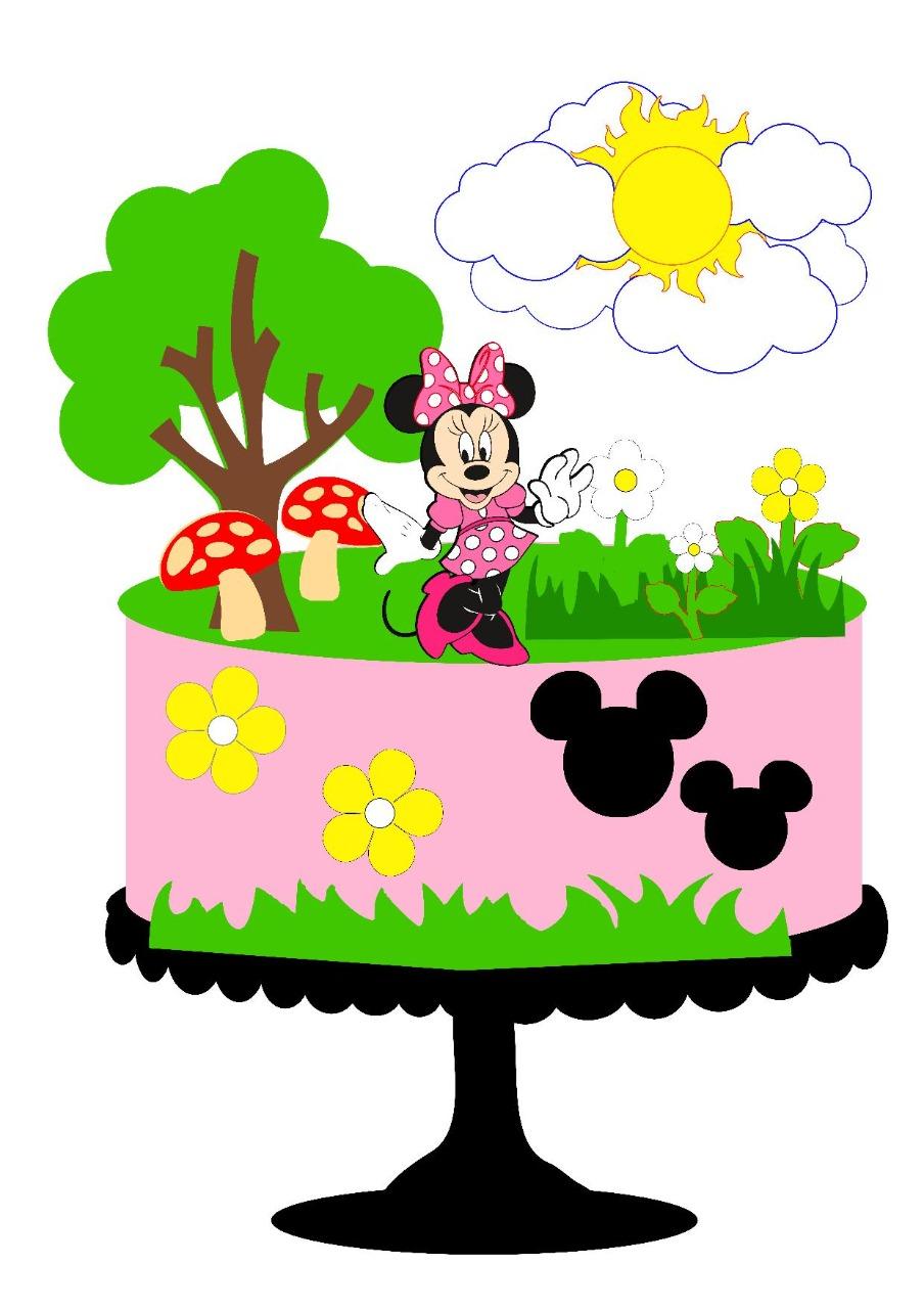 Arquivo de Corte Topo de Bolo - Minnie