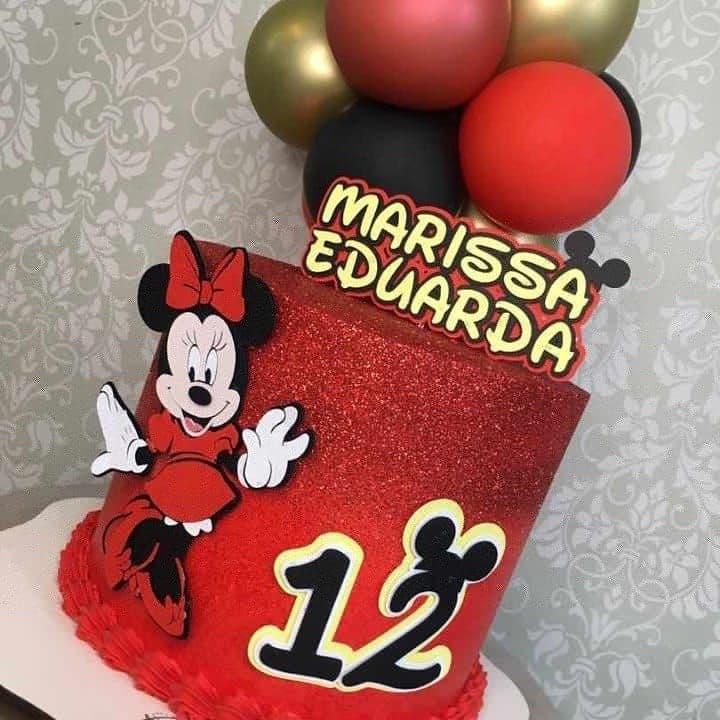 Arquivo de Corte Topo de Bolo - Minnie
