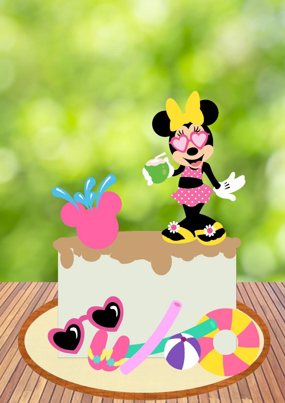 Arquivo de Corte Topo de Bolo - Minnie