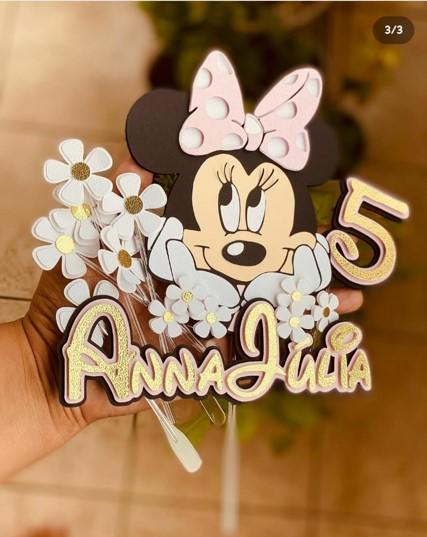 Arquivo de Corte Topo de Bolo - Minnie