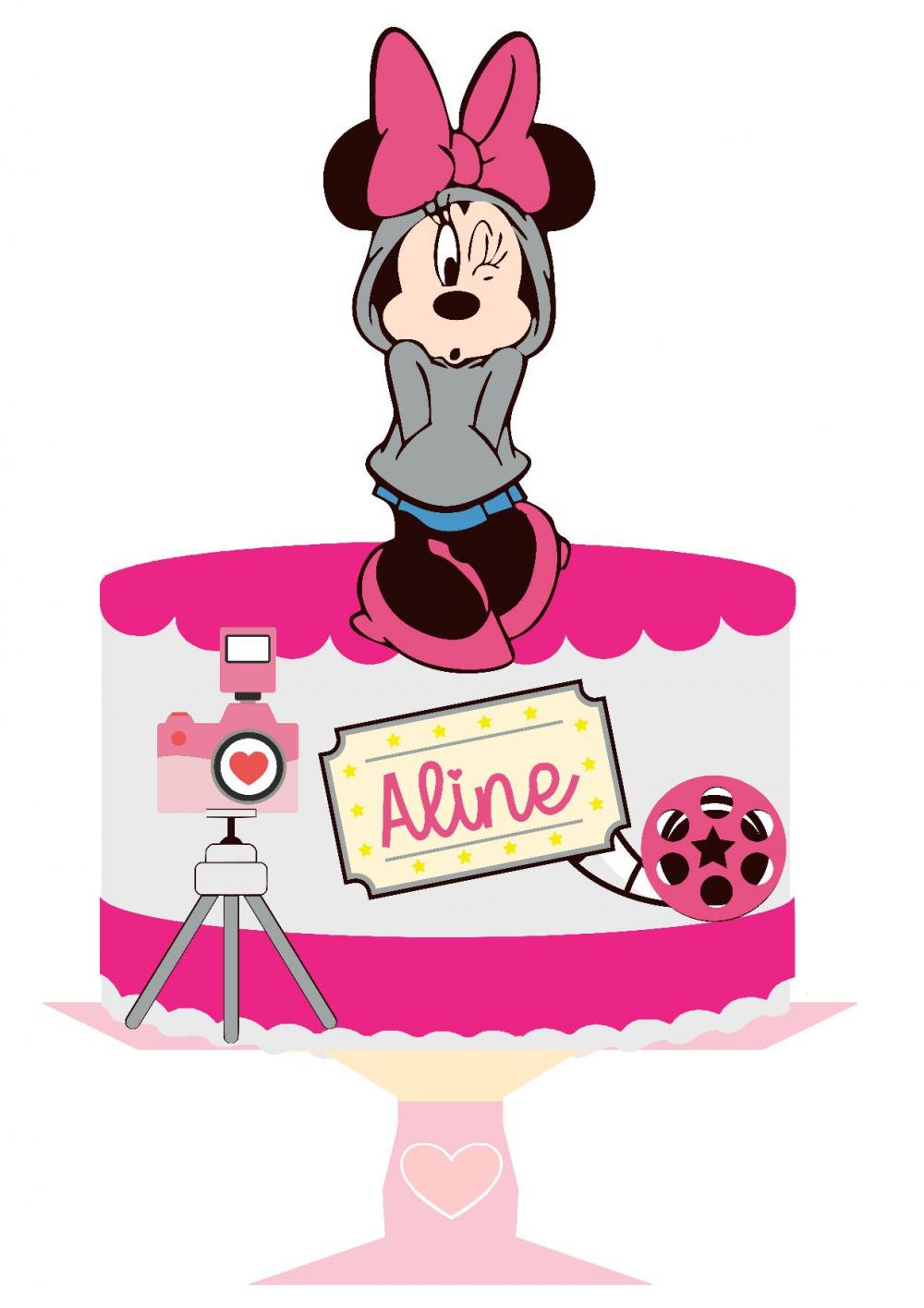Arquivo de Corte Topo de Bolo - Minnie