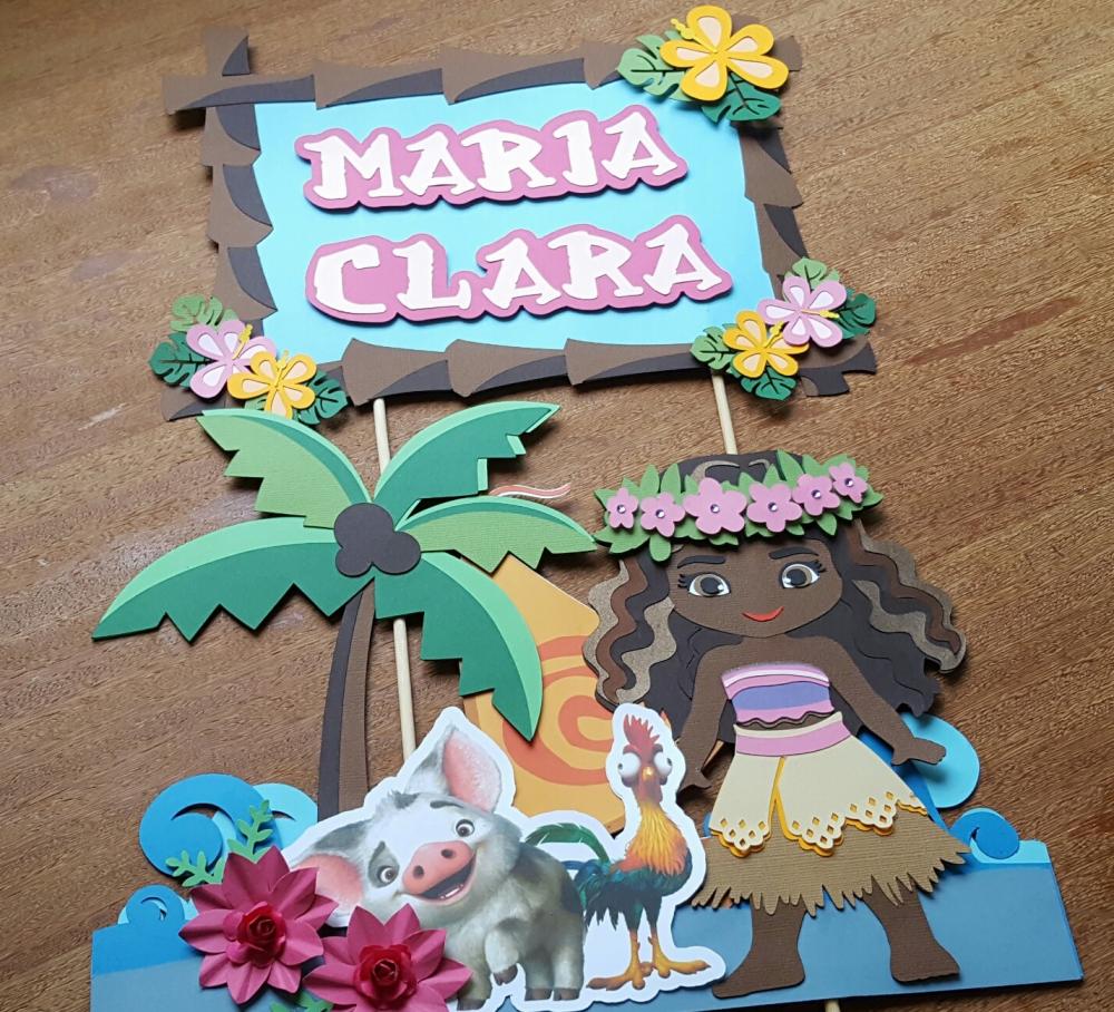 Arquivo de Corte Topo de Bolo - Moana