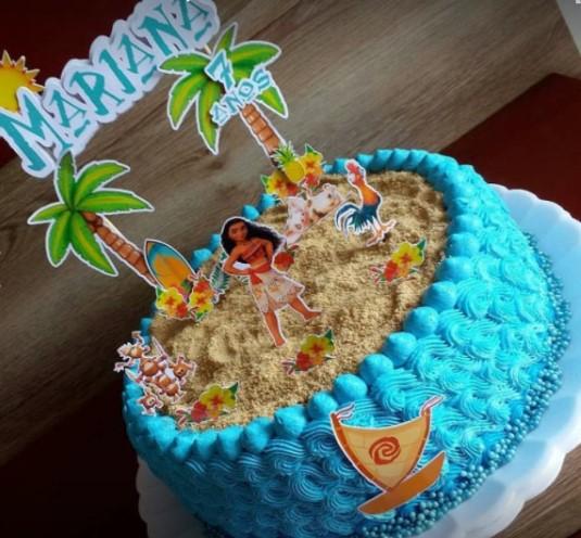 Arquivo de Corte Topo de Bolo - Moana