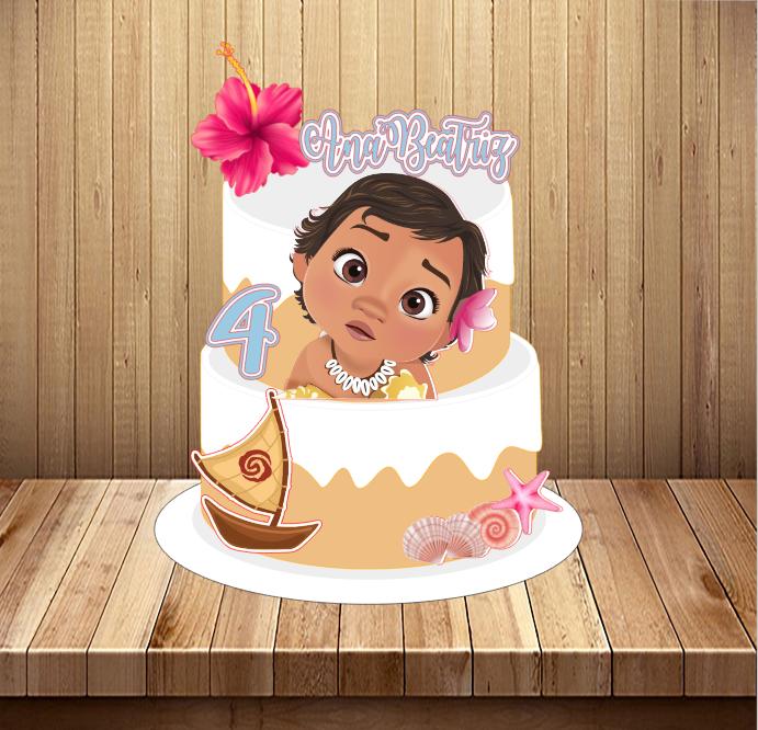 Arquivo de Corte Topo de Bolo - Moana